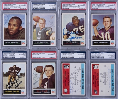1965 Philadelphia Football Signed Cards Graded Collection (19 Different)
